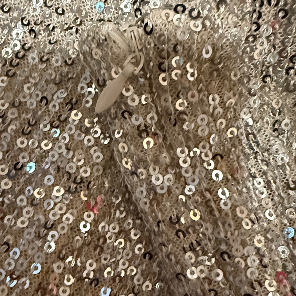 Women’s silver sequin stretch flare pants size medium by ‘idem ditto’ - Picture 6 of 8